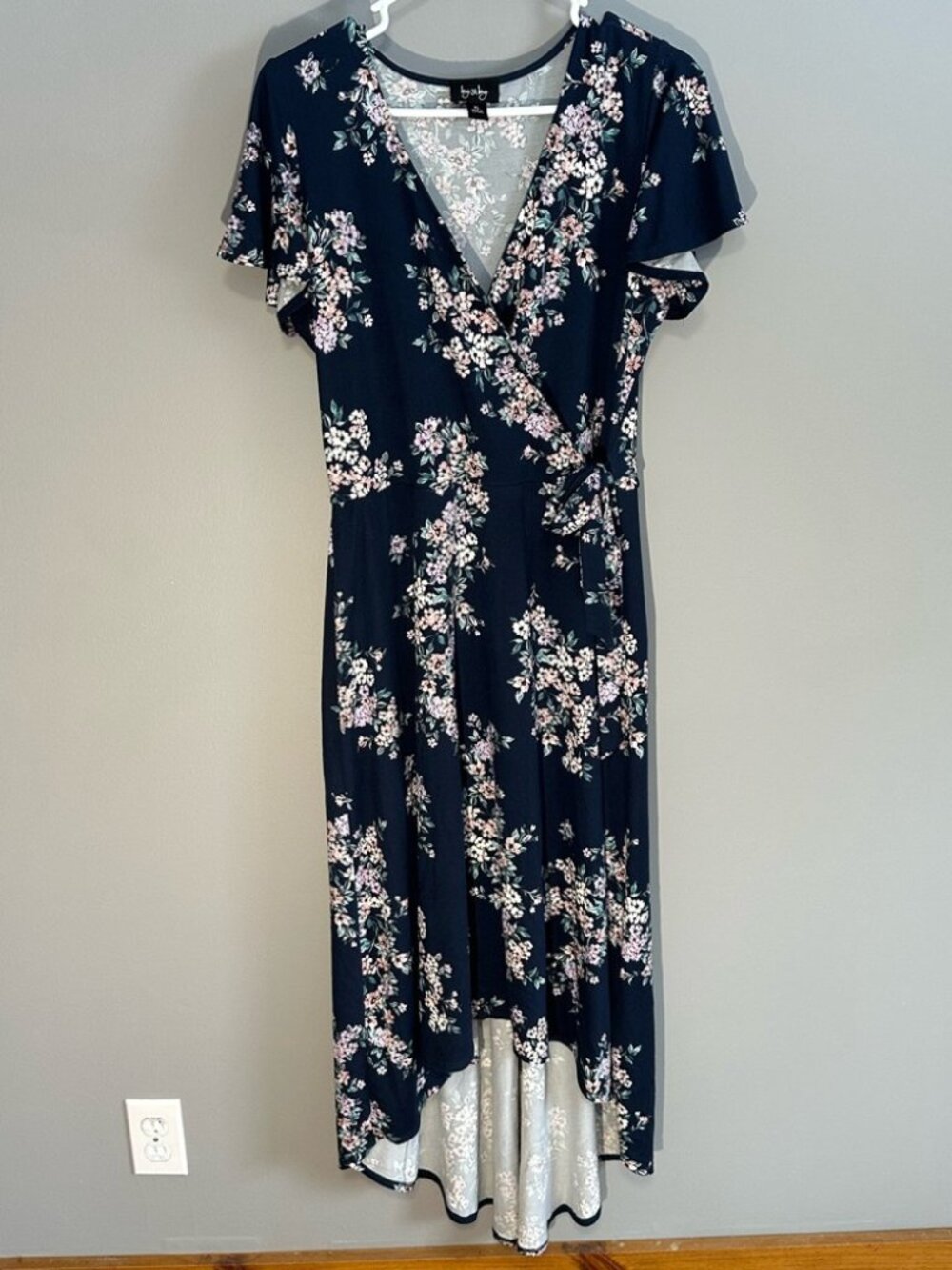 by & by Navy Floral Dress